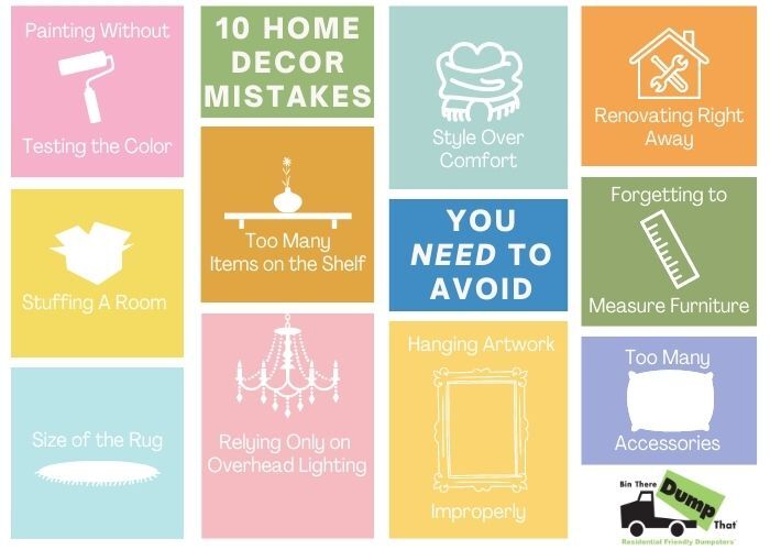 10 Home Decor Mistakes To Avoid